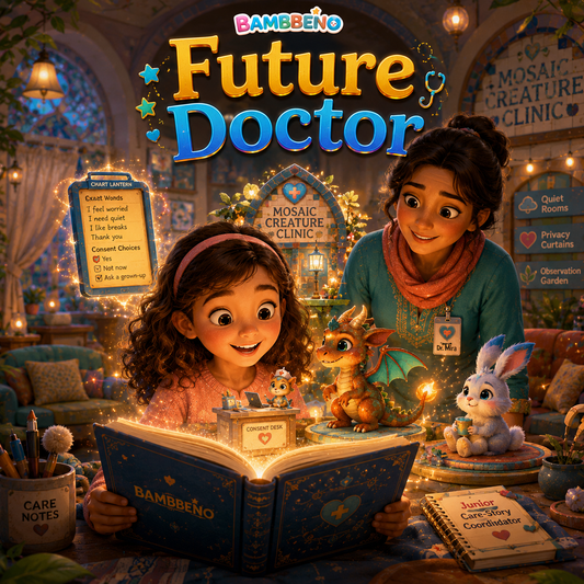 Future Doctor personalized children story hero image for BAMBBENO