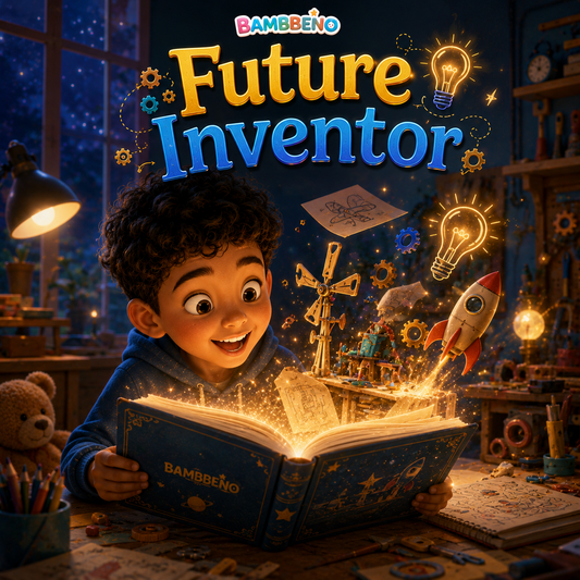 Future Inventor personalized children story hero image for BAMBBENO