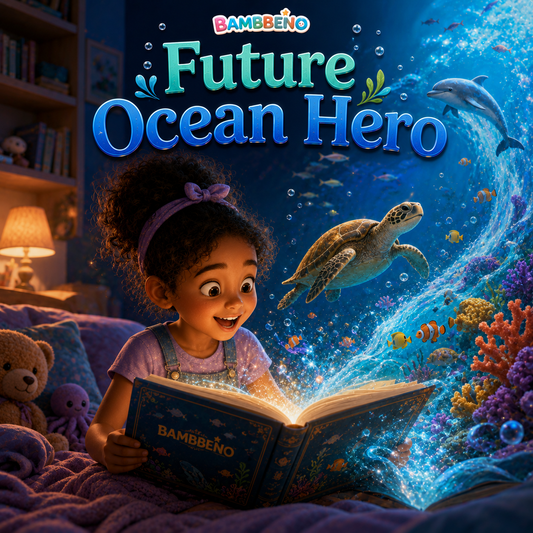 Future Ocean Hero personalized children story hero image for BAMBBENO
