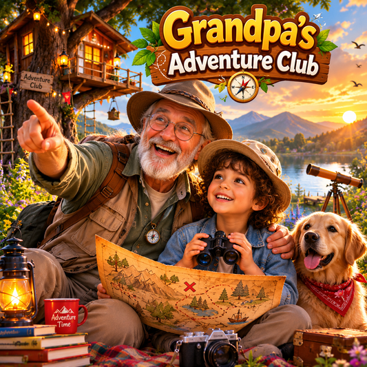 Grandpa's Adventure Club personalized children story hero image for BAMBBENO