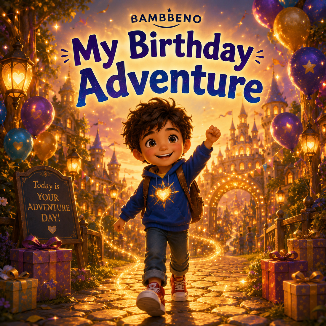 My Birthday Adventure personalized children story hero image for BAMBBENO