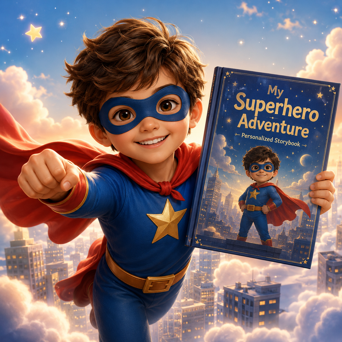 My Superhero Adventure personalized children story hero image for BAMBBENO