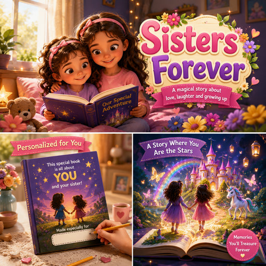 Sisters Forever personalized children story hero image for BAMBBENO