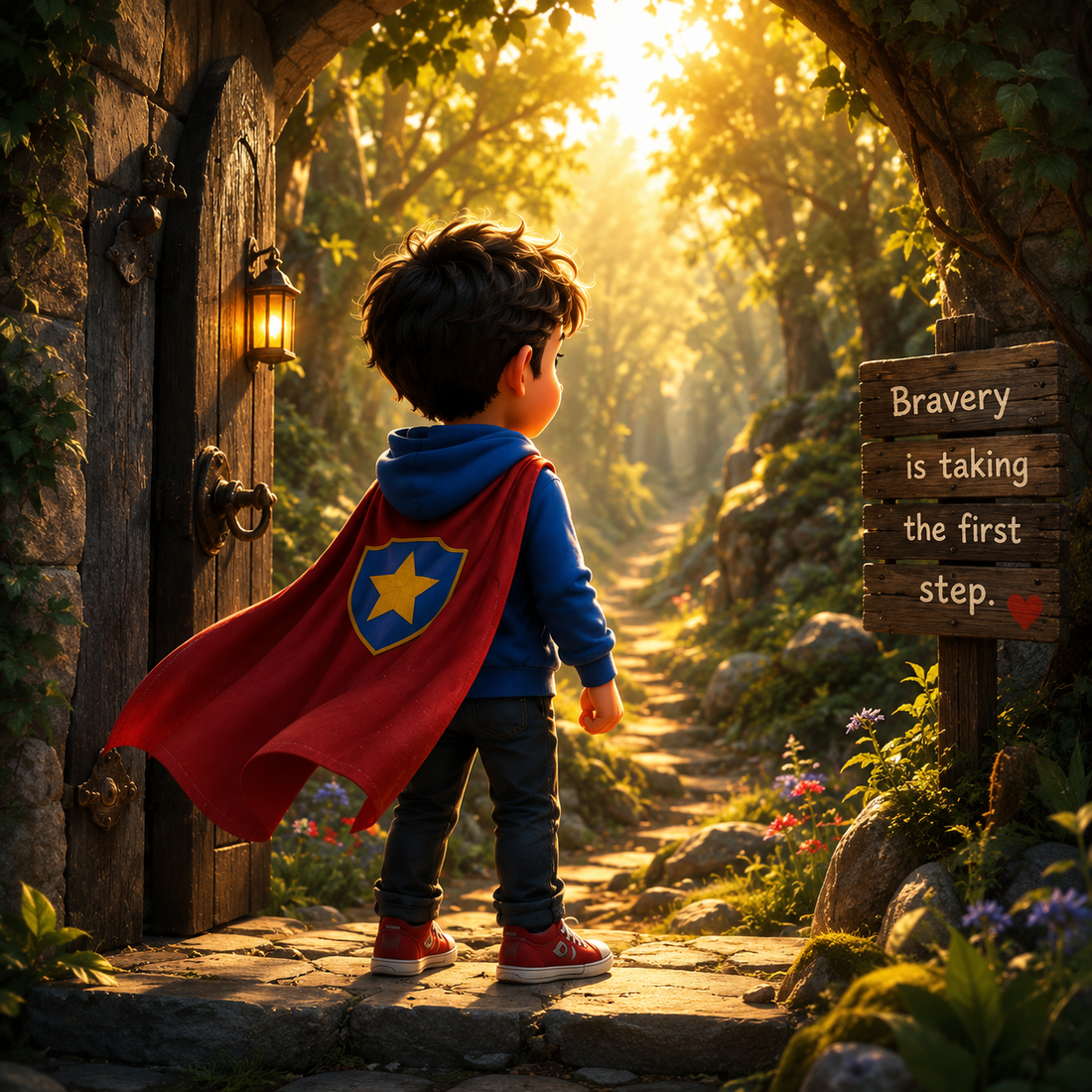 The Brave Little Hero personalized children story hero image for BAMBBENO