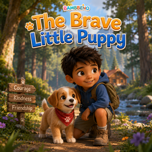 The Brave Little Puppy personalized children story hero image for BAMBBENO