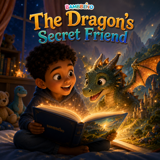 The Dragon's Secret Friend personalized children story hero image for BAMBBENO