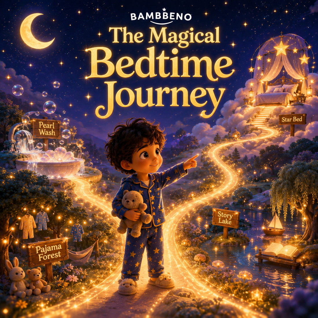 The Magical Bedtime Journey personalized children story hero image for BAMBBENO