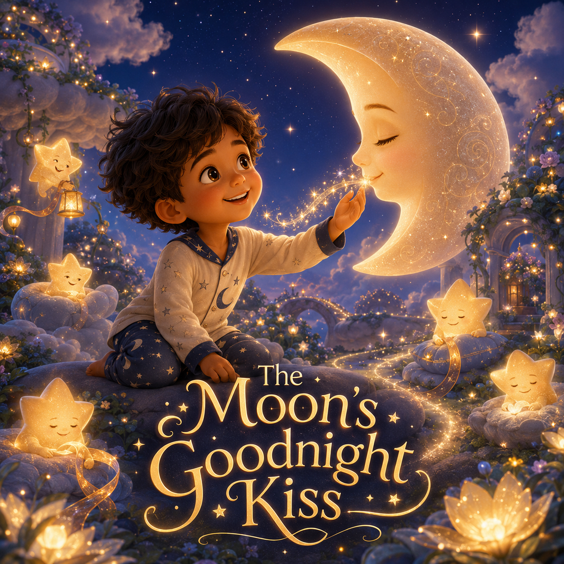 The Moon's Goodnight Kiss personalized children story hero image for BAMBBENO