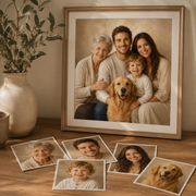 Family photo merge portrait example 2