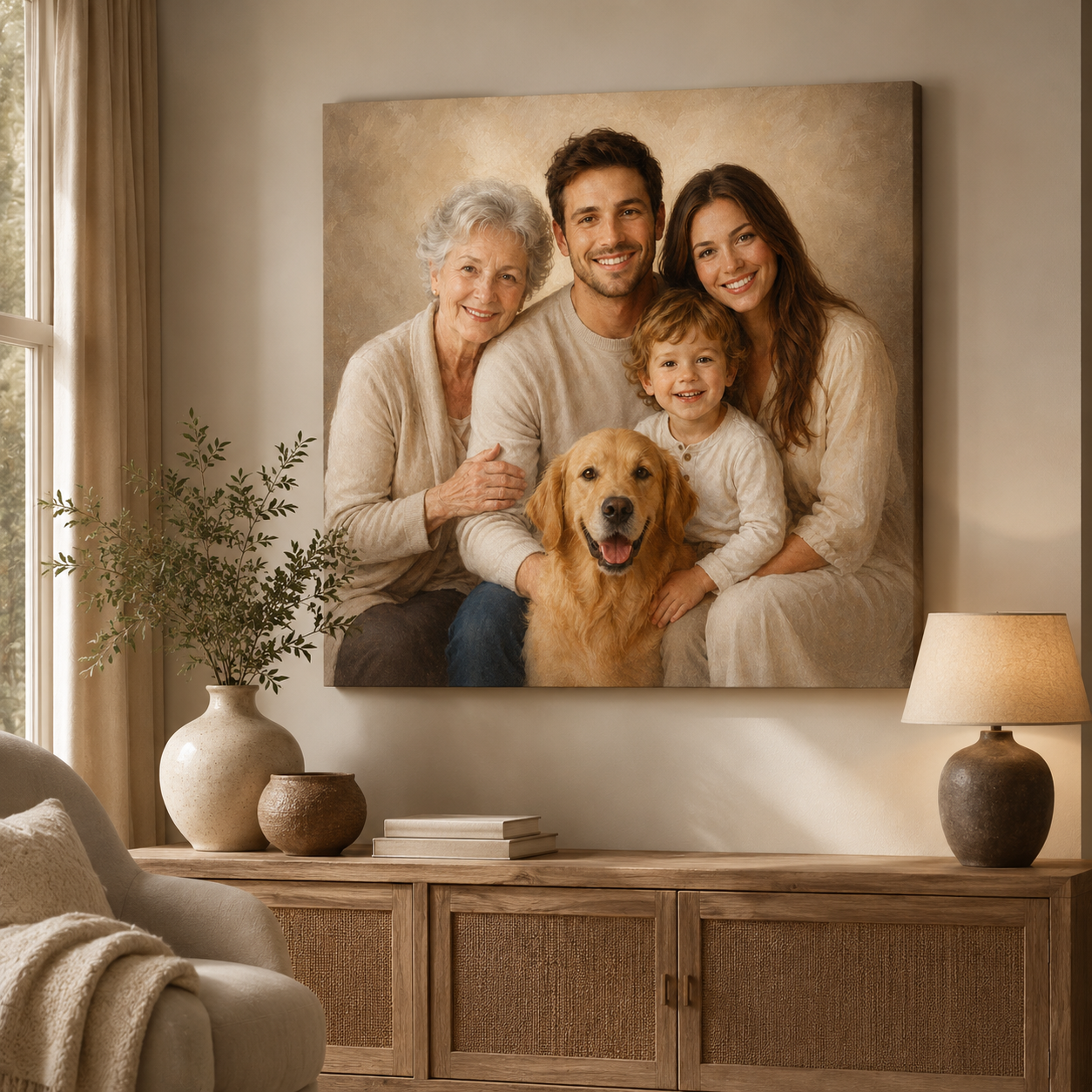 Family photo merge portrait example 3