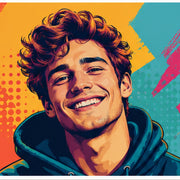 Personalized pop art portrait artwork example 4