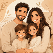 Personalized minimal cartoon portrait artwork example 4