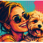 Personalized pop art portrait artwork example 3