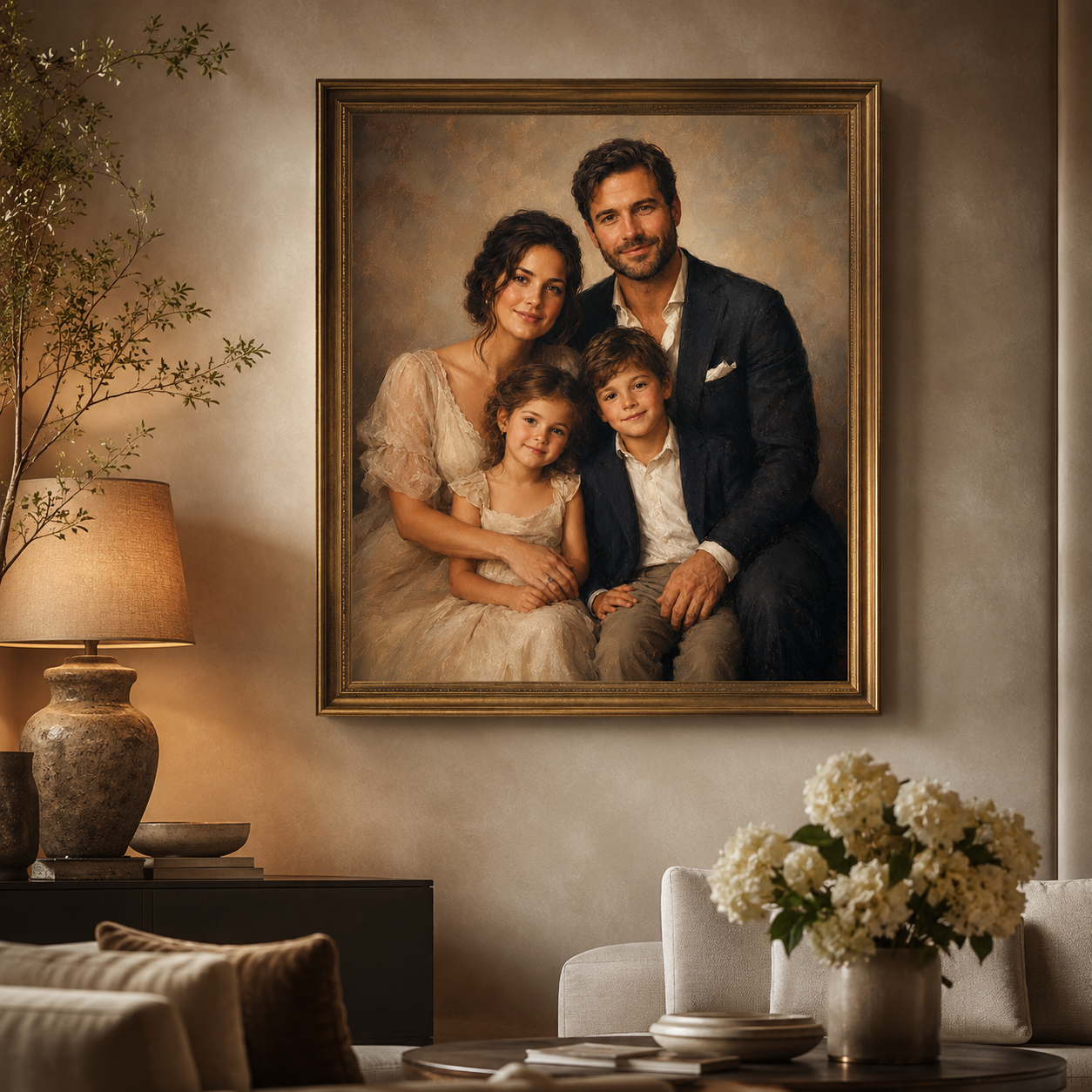 Personalized classic portrait artwork example 4