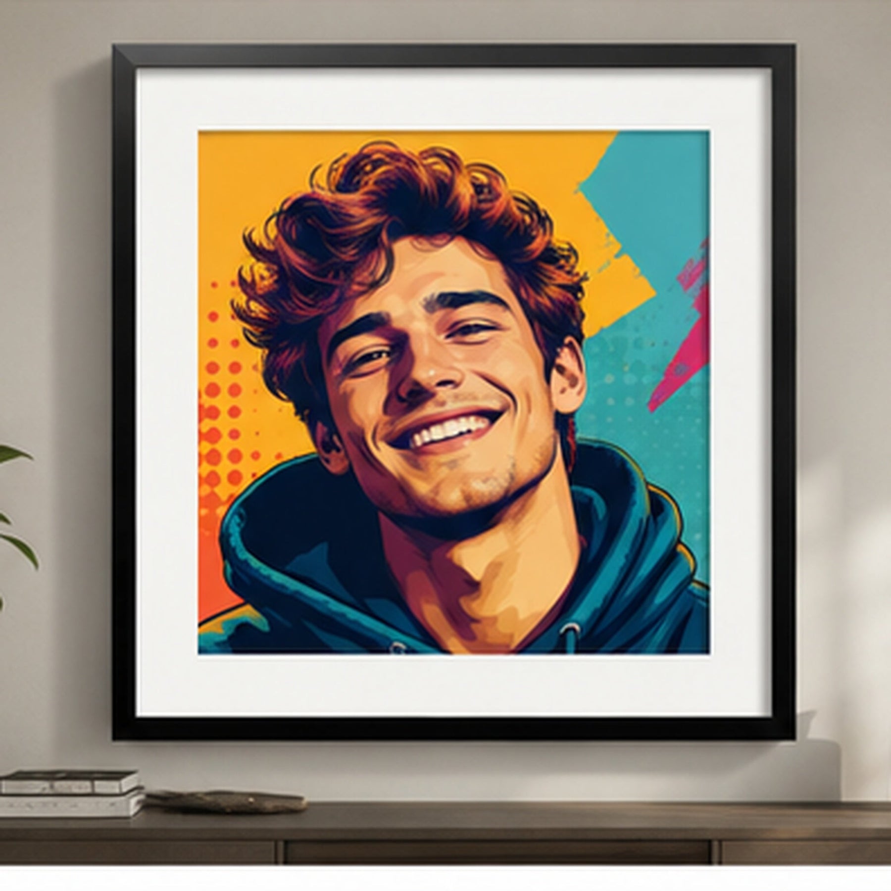 Personalized pop art portrait artwork example 5