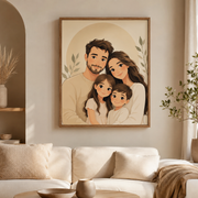 Personalized minimal cartoon portrait artwork example 5