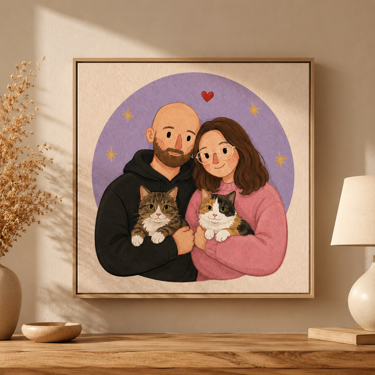 Ritratto cartoon minimalista