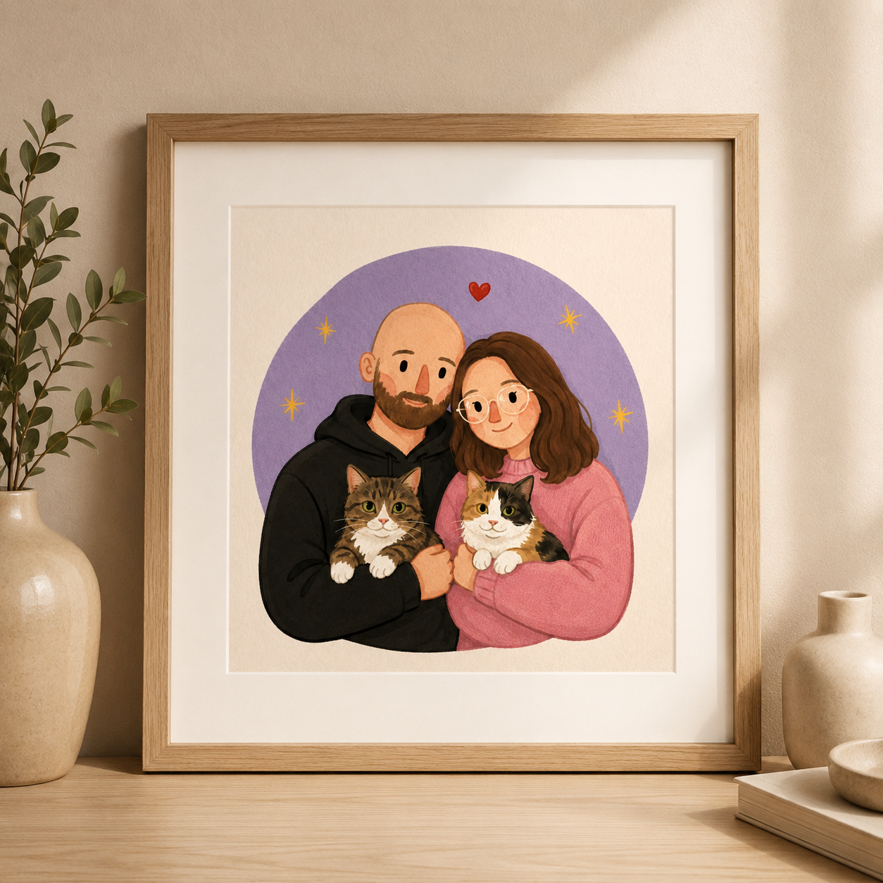 Ritratto cartoon minimalista