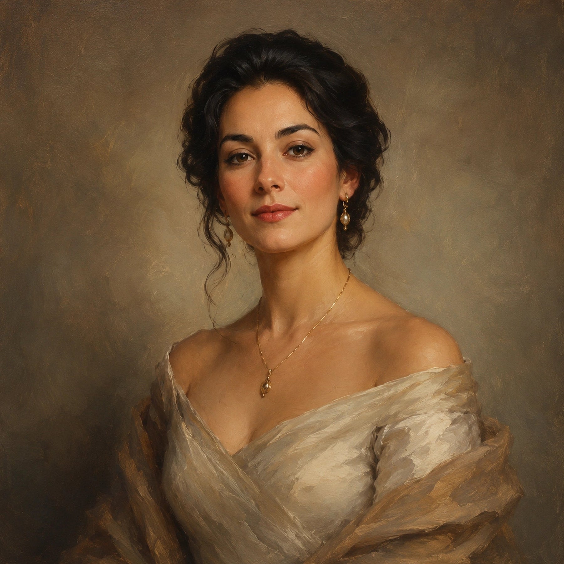 Personalized classic painted portrait