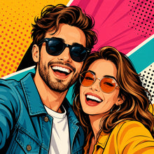 Personalized colourful pop art portrait