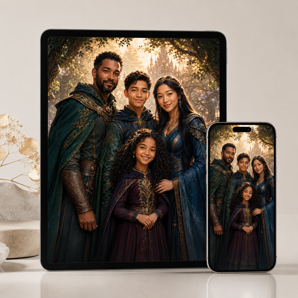Fantasy portrait displayed as a high-resolution digital file