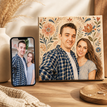 Personalized folk portrait artwork example 4