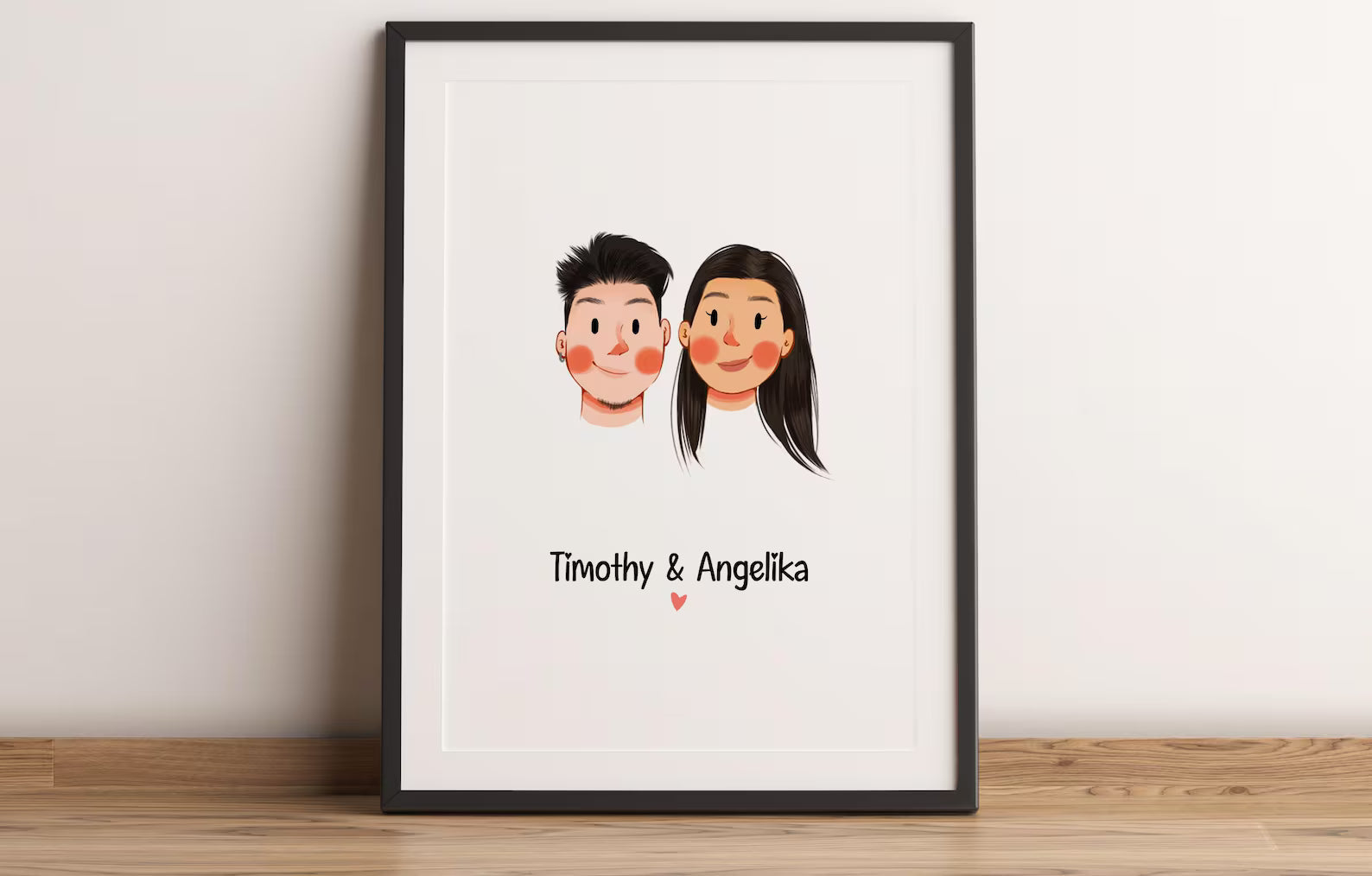 Retrato cartoon minimalista