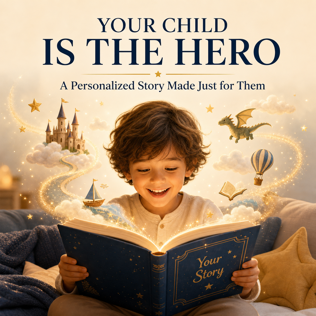 Your child is the hero personalized story banner