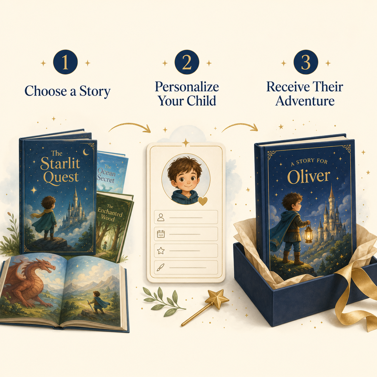 How personalized story book works