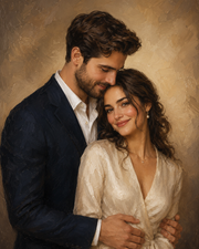 Personalized oil painting portrait artwork example 1