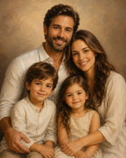 Personalized oil painting portrait artwork example 2