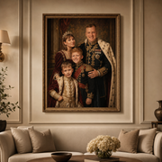 Personalized royal portrait artwork example 3