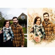Personalized watercolor portrait artwork example 2